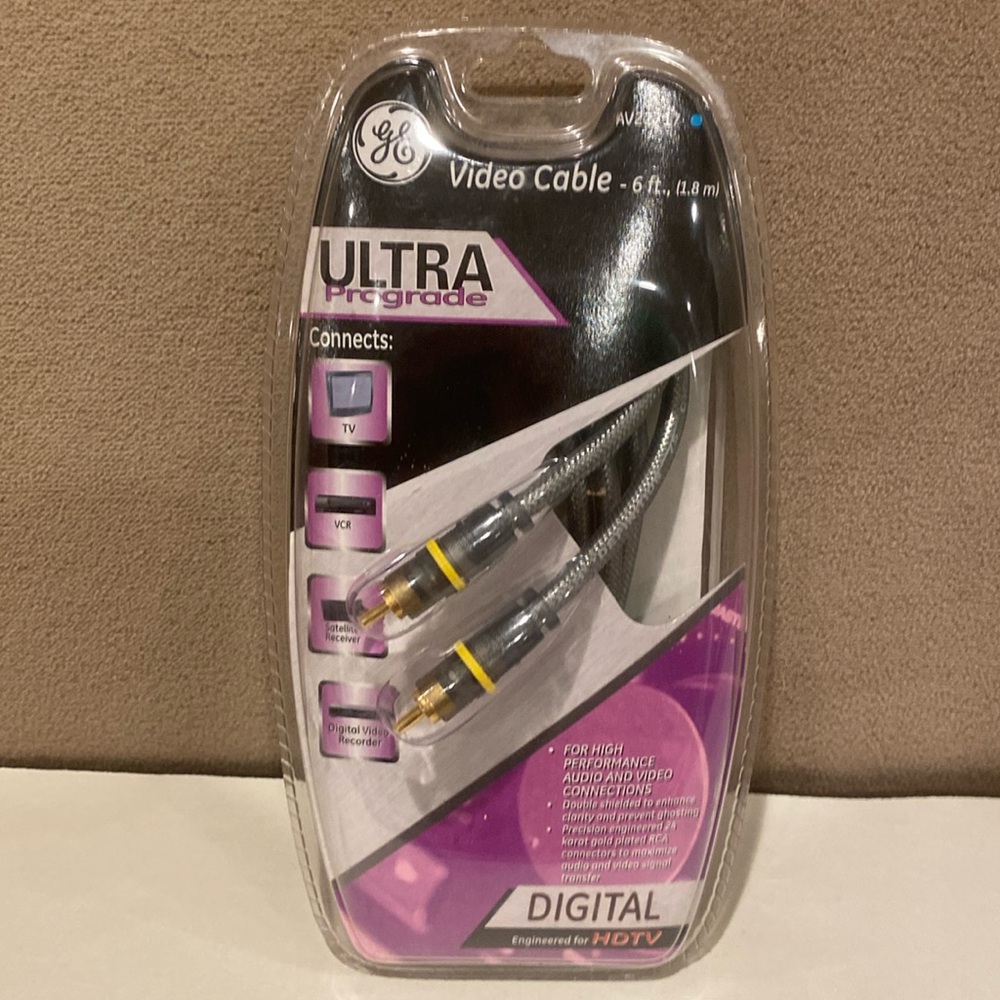GE Video cable 6 ft AV 22717 Ultra prograde new in the box